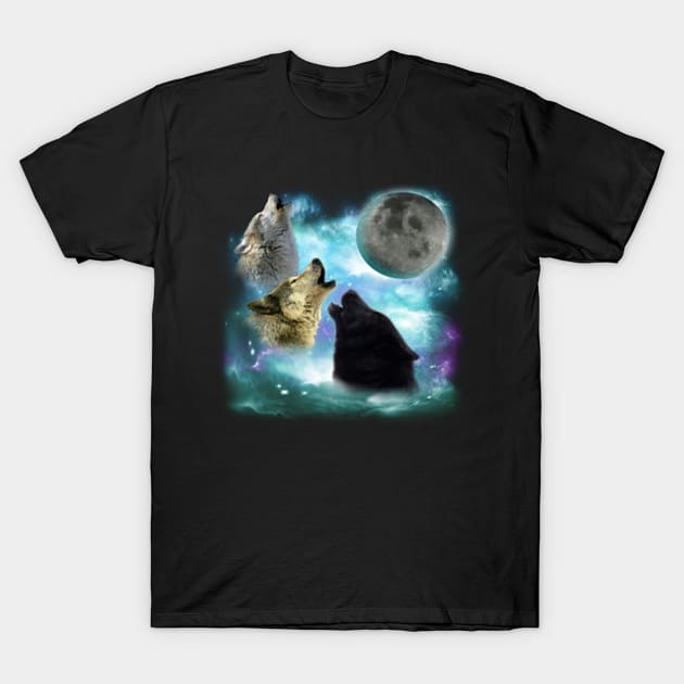 Wolves Misty Shine 01 resized T-Shirt by Ratherkool